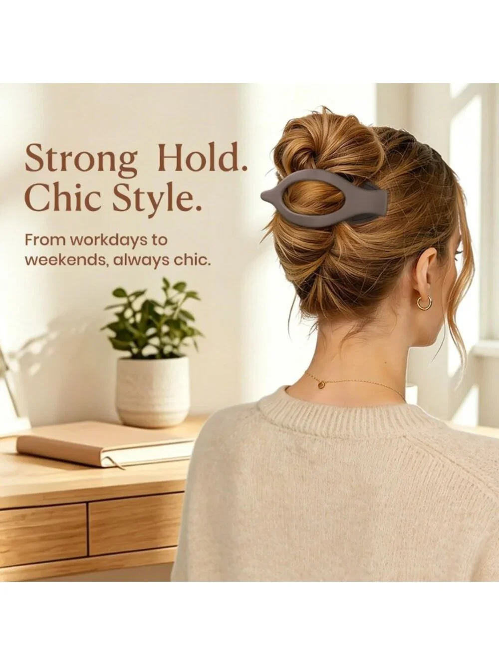 6 PCS Large Flat Hair Clips for Women - Non-Slip Duckbill Claw Clips for All